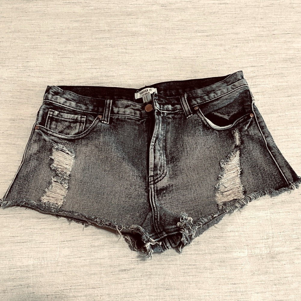 Forever 21 Short Distressed Denim Shorts